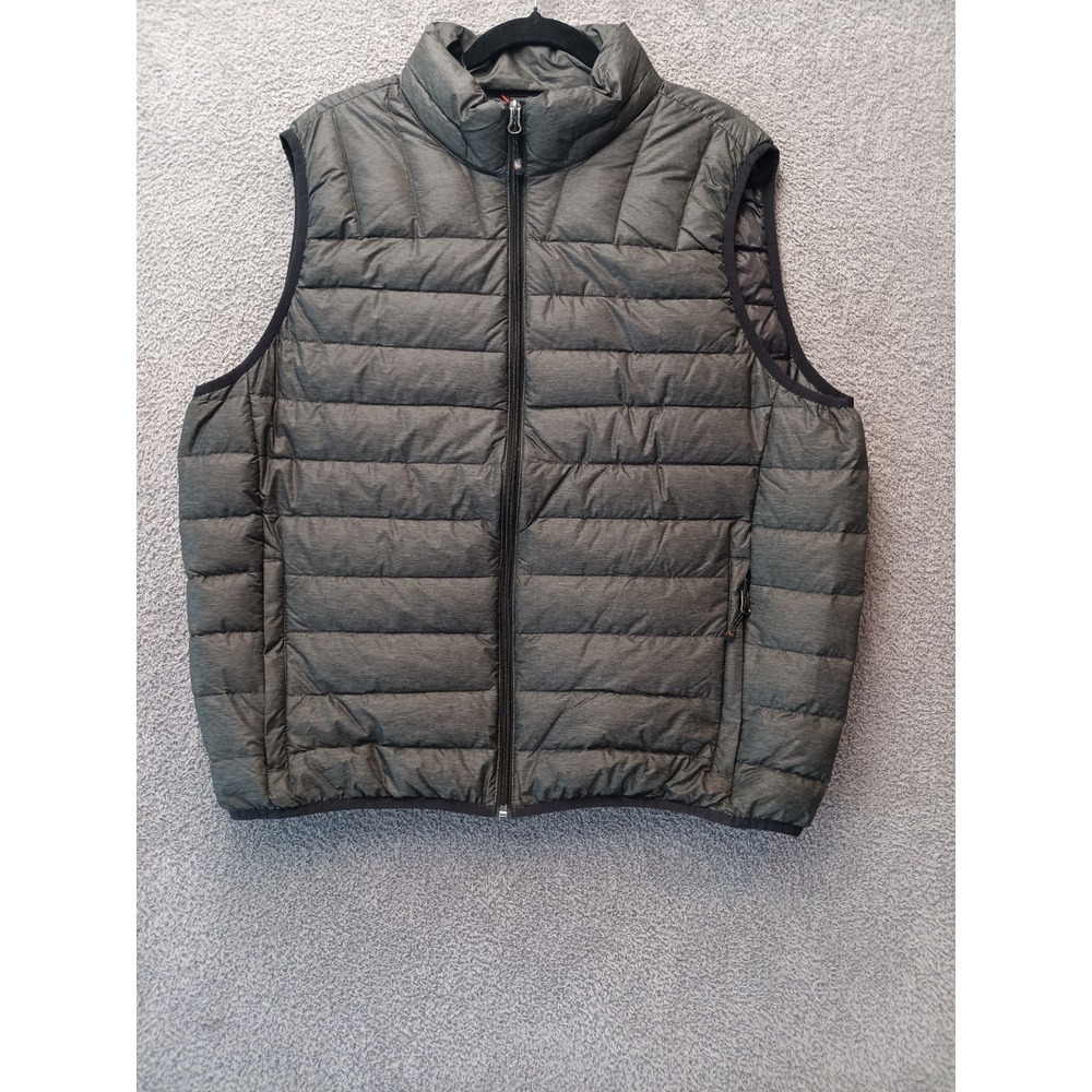 Hawke & Co Sport‎ Down Puffer Vest Men's L Gray Zip Front
